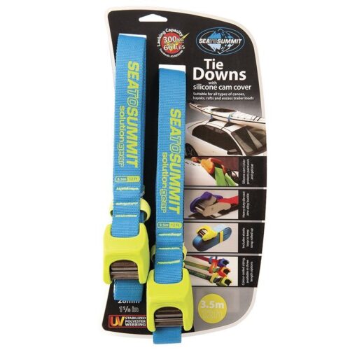 Sea to summit heavy duty tie downs with silicone cam cover 3. 5m - freak sports australia