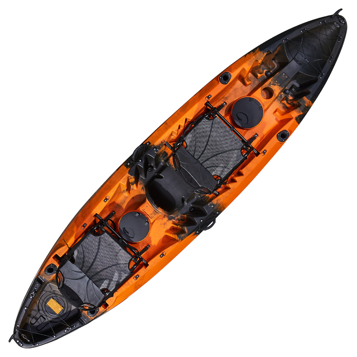 Double Agent Tandem Recreational Kayak Package Flame