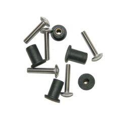 Well Nut Kit with Stainless 25mm Screws 4 Pack