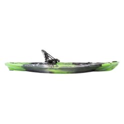 A Wilderness Systems Radar 135 Pedal Fishing Kayak on a white background, equipped with radar technology.
