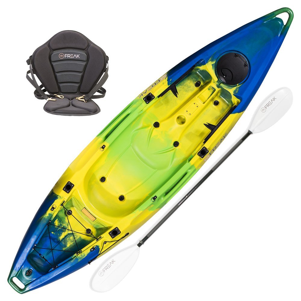 Freak Eskimo tandem recreational kayak package emerald