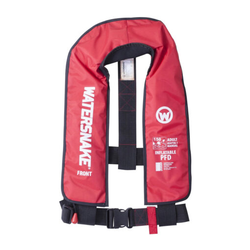 Watersnake manual inflatable pfd level 150 red
