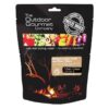 Outdoor gourmet mediterranean lamb with black olives double serve