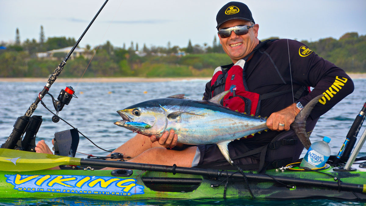 Viking profish reaload offshore fishing kayak grant cathcing tuna | freak sports australia