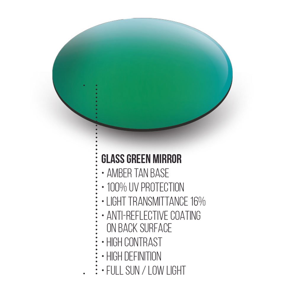 Glass green mirror lens | freak sports australia