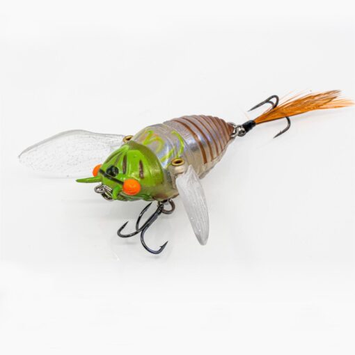 Chasebaits ripple cicada hollow body soft lure green blue pearl