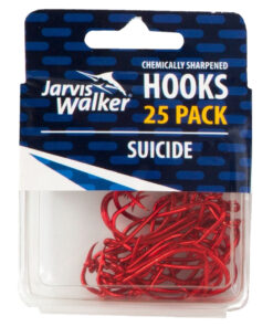 Jarvis Walker Chemically Sharpened Red Suicide Fishing Hooks