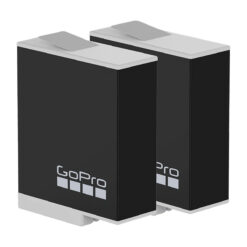 Two GoPro Enduro Rechargeable Battery for HERO9/HERO10/HERO11/HERO12 Black batteries side by side.
